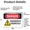 Signmission Hazardous Chemicals Danger Sign, Vinyl Decal, 10in W x 7in L, 2PK OS-2PACK-DS-D-710-L-2022 - alternate 3
